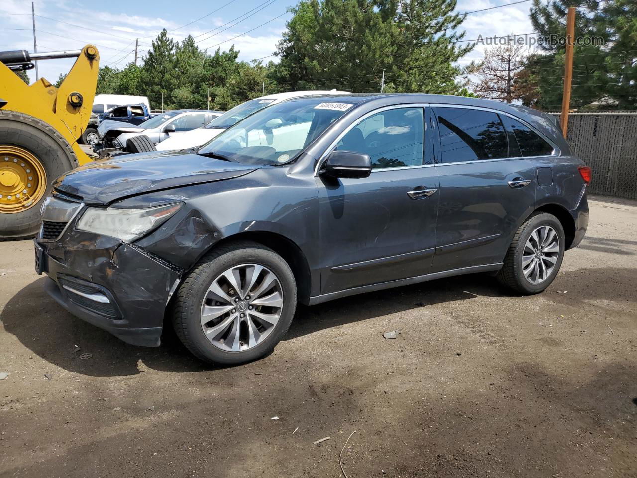 2016 Acura Mdx Technology Gray vin: 5FRYD4H41GB016739