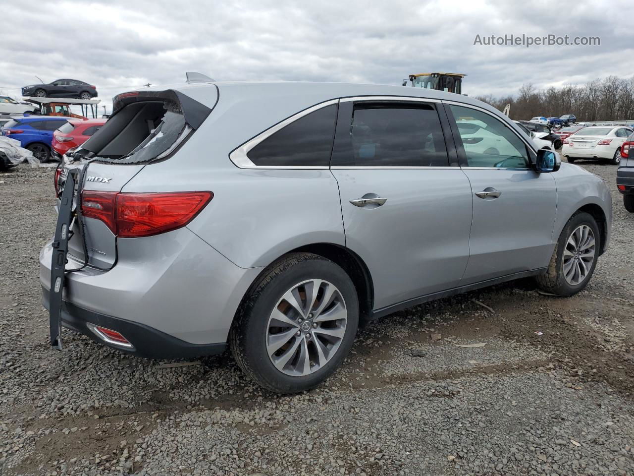 2016 Acura Mdx Technology Серебряный vin: 5FRYD4H41GB018121