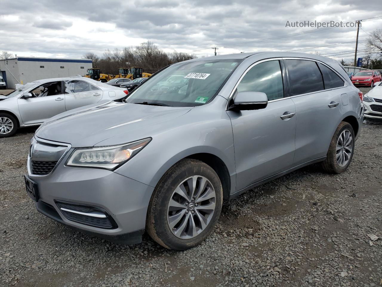 2016 Acura Mdx Technology Серебряный vin: 5FRYD4H41GB018121