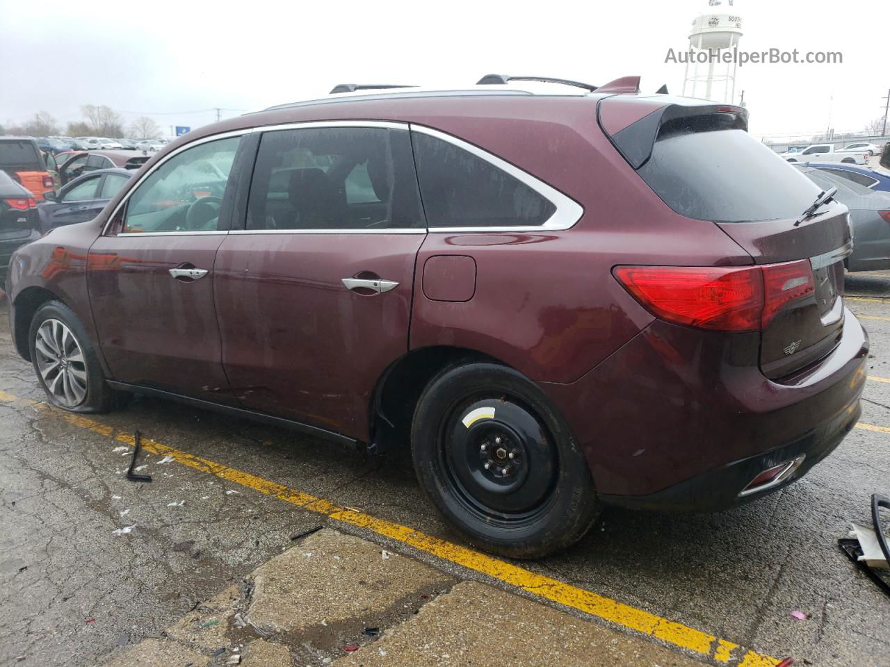 2016 Acura Mdx Technology Maroon vin: 5FRYD4H41GB018913