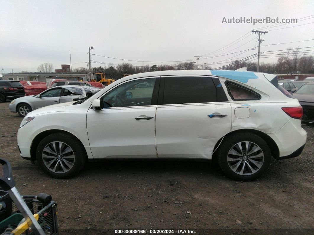 2016 Acura Mdx Technology   Acurawatch Plus Packages/technology Package Белый vin: 5FRYD4H41GB030642