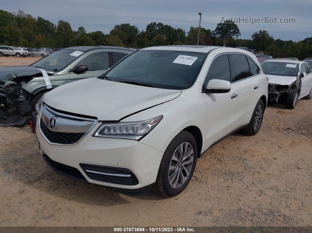 2016 Acura Mdx W/tech/w/tech/acurawatch Plus Белый vin: 5FRYD4H41GB054553