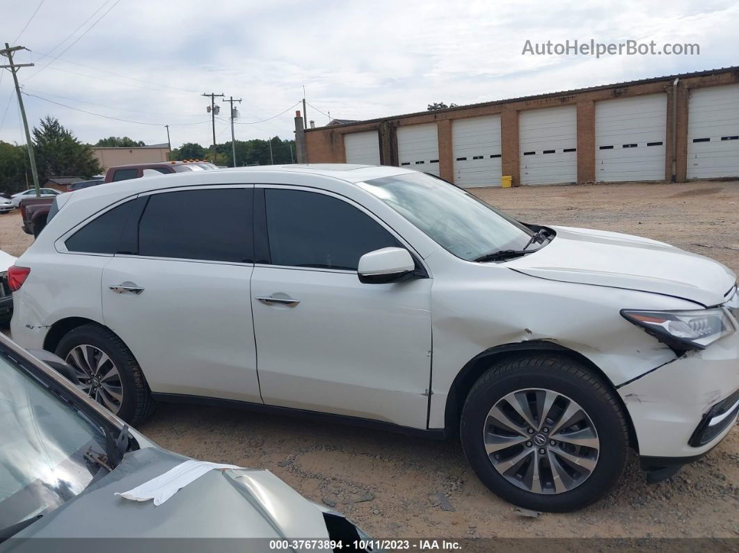 2016 Acura Mdx W/tech/w/tech/acurawatch Plus White vin: 5FRYD4H41GB054553