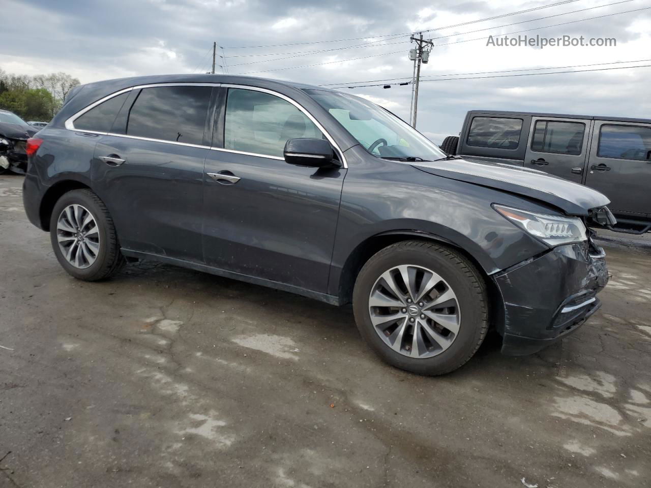 2016 Acura Mdx Technology Charcoal vin: 5FRYD4H42GB010061