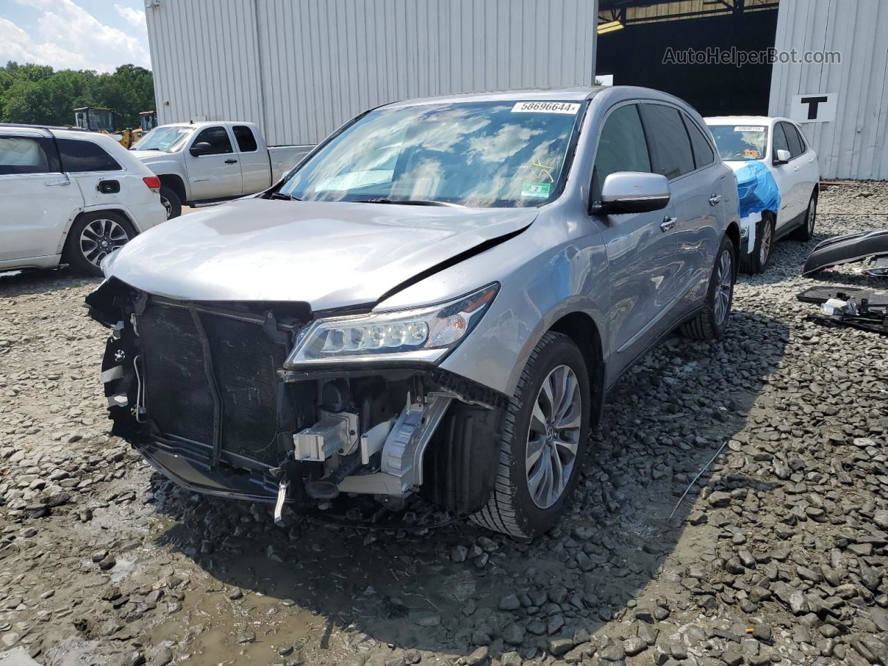 2016 Acura Mdx Technology Silver vin: 5FRYD4H42GB046624