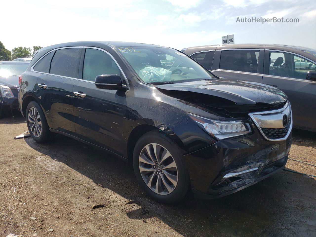 2016 Acura Mdx Technology Black vin: 5FRYD4H42GB051158