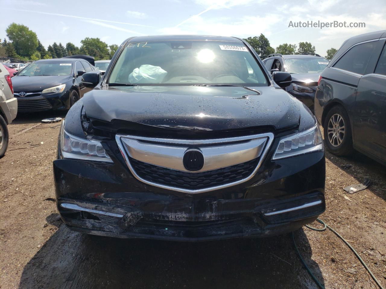 2016 Acura Mdx Technology Black vin: 5FRYD4H42GB051158