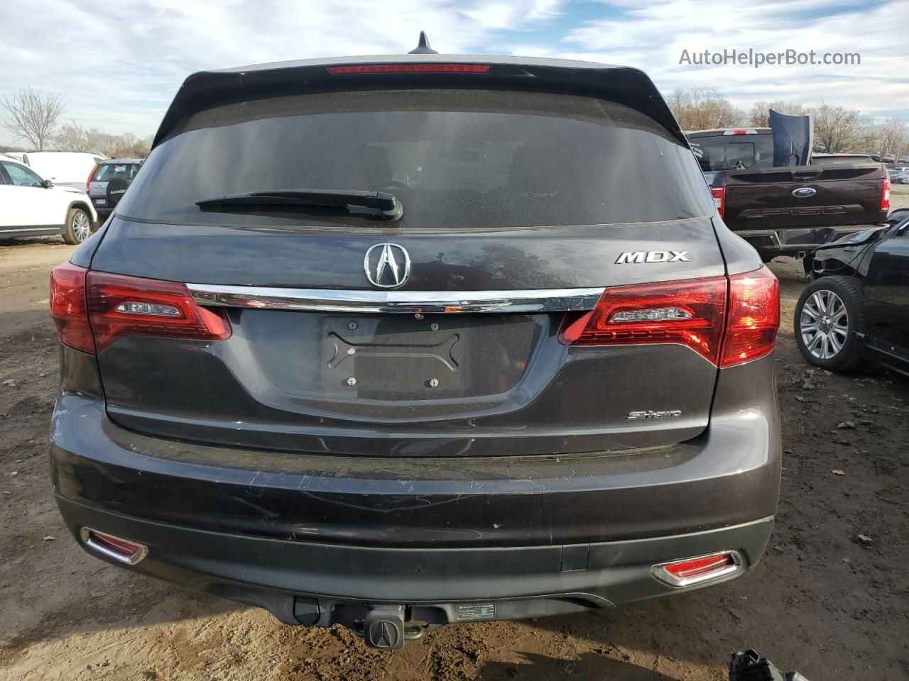 2016 Acura Mdx Technology Серый vin: 5FRYD4H42GB051662