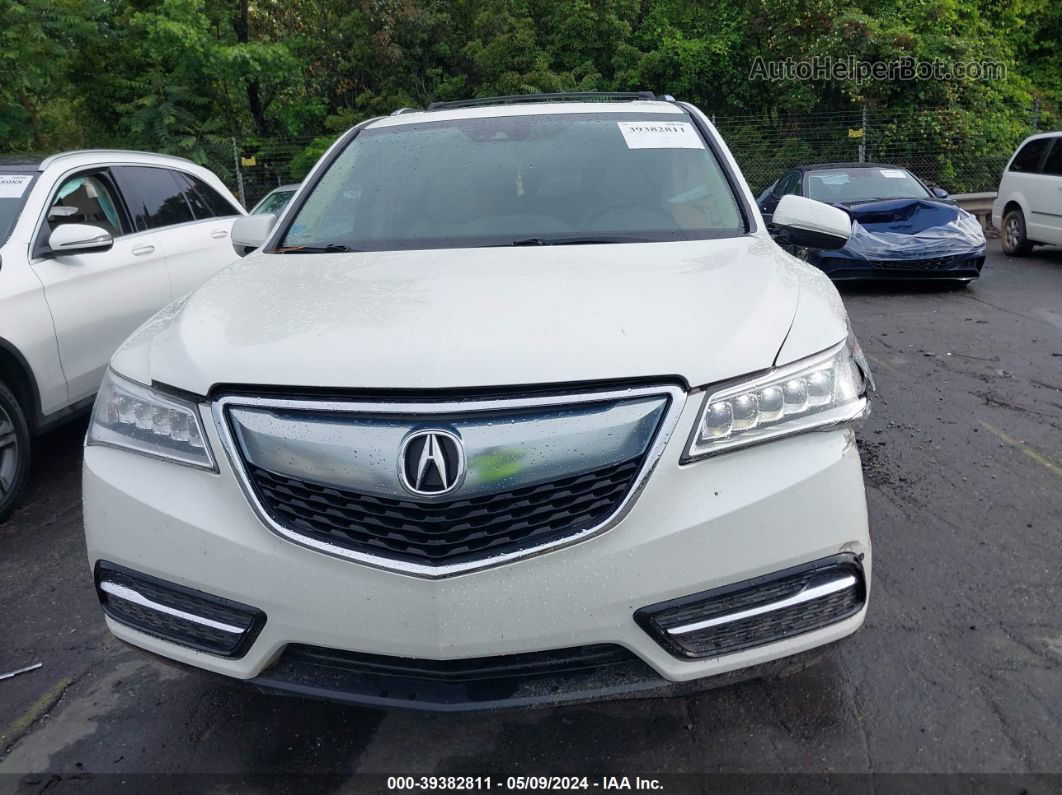 2016 Acura Mdx Technology   Acurawatch Plus Packages/technology Package White vin: 5FRYD4H43GB001417