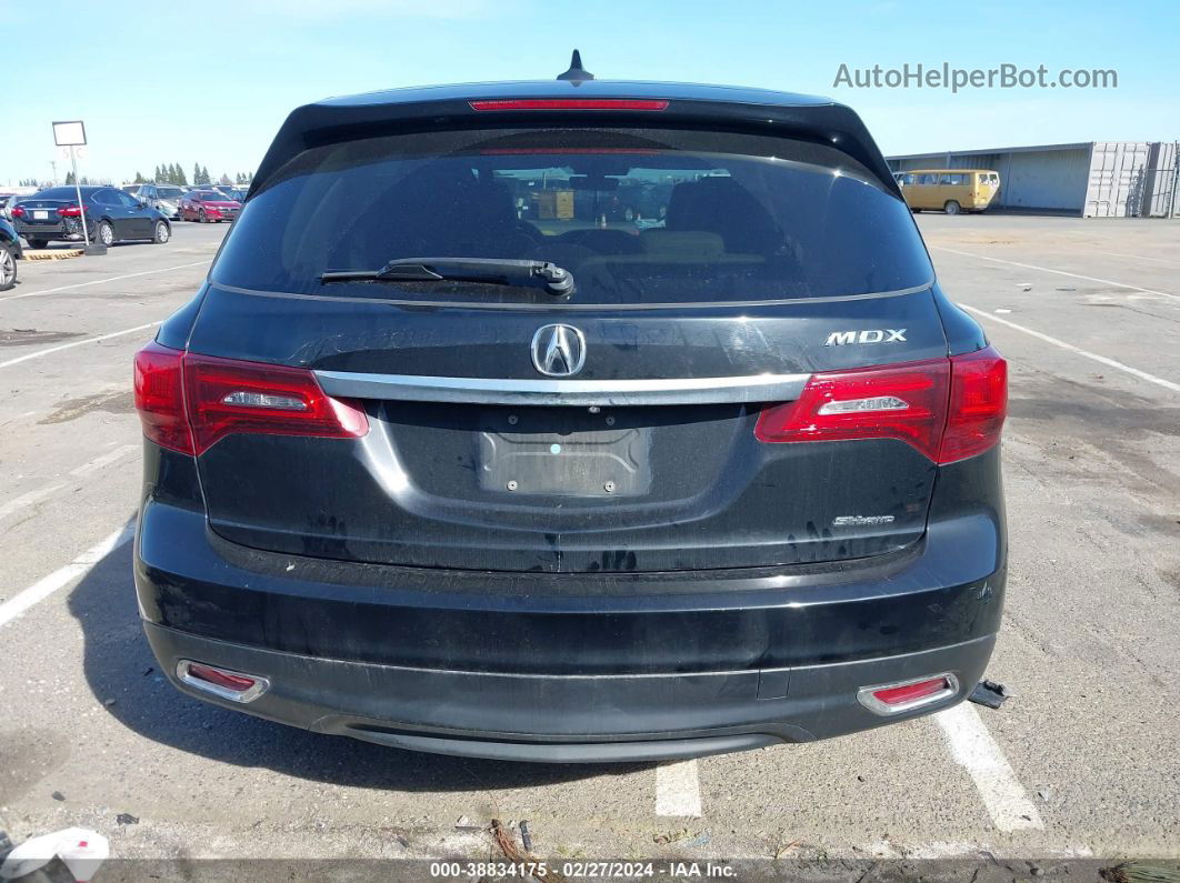 2016 Acura Mdx Technology   Acurawatch Plus Packages/technology Package Черный vin: 5FRYD4H43GB037348