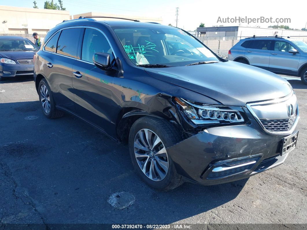 2016 Acura Mdx W/tech/w/tech Серый vin: 5FRYD4H43GB048530