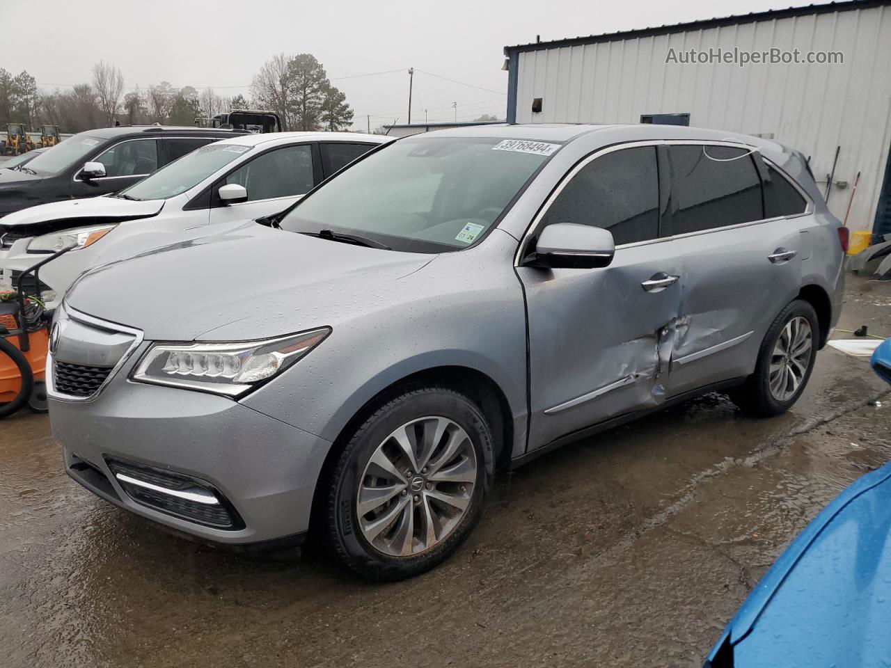 2016 Acura Mdx Technology Серебряный vin: 5FRYD4H43GB056918