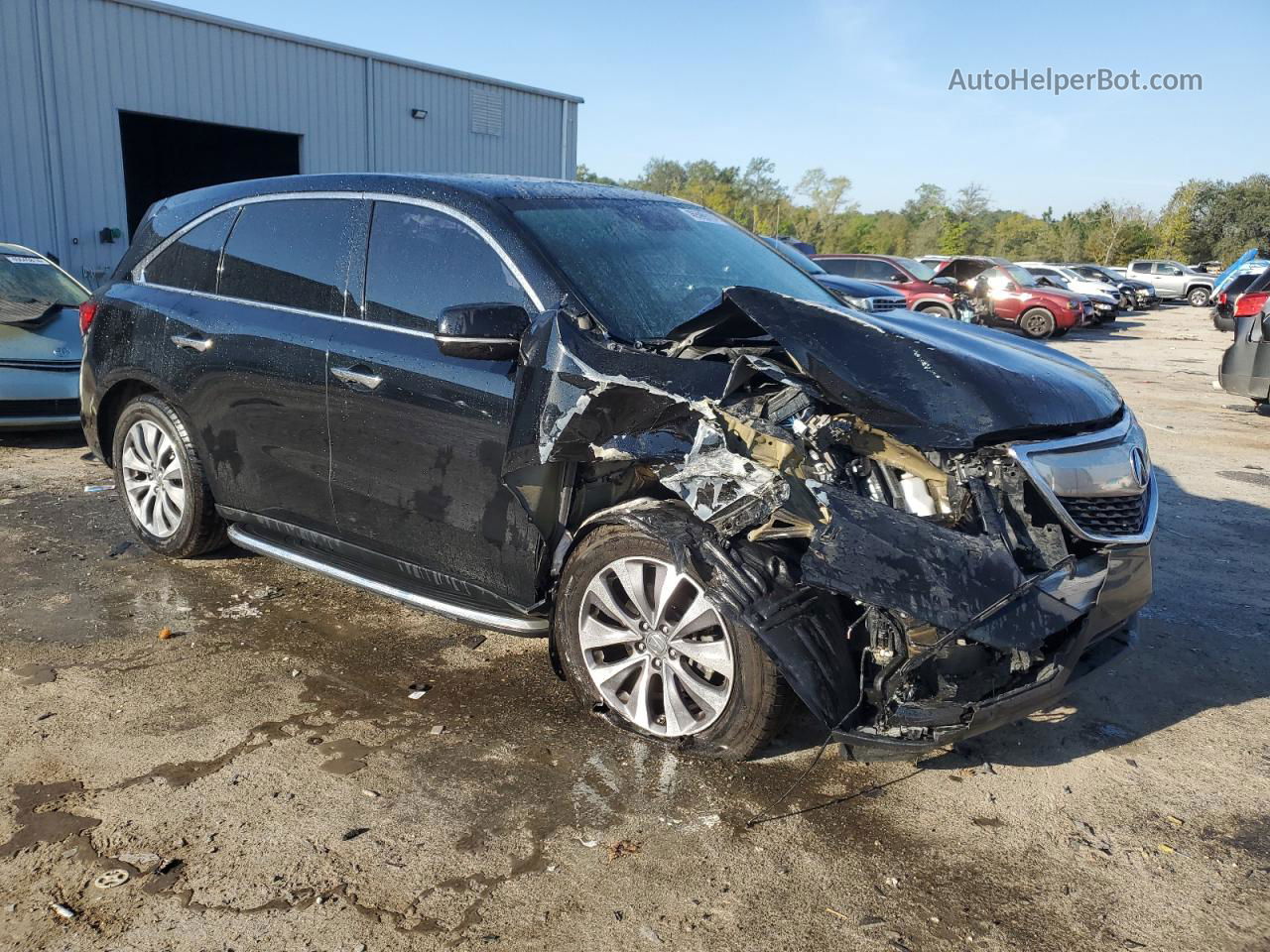 2016 Acura Mdx Technology Black vin: 5FRYD4H43GB060239