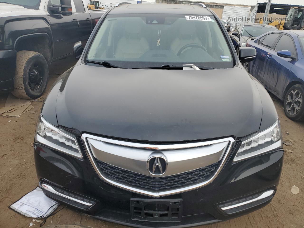 2016 Acura Mdx Technology Black vin: 5FRYD4H44GB026519