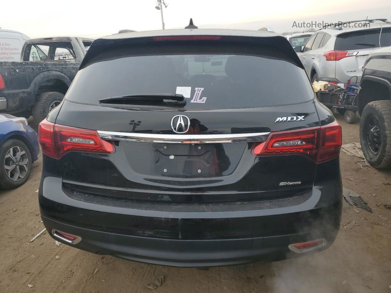 2016 Acura Mdx Technology Black vin: 5FRYD4H44GB026519