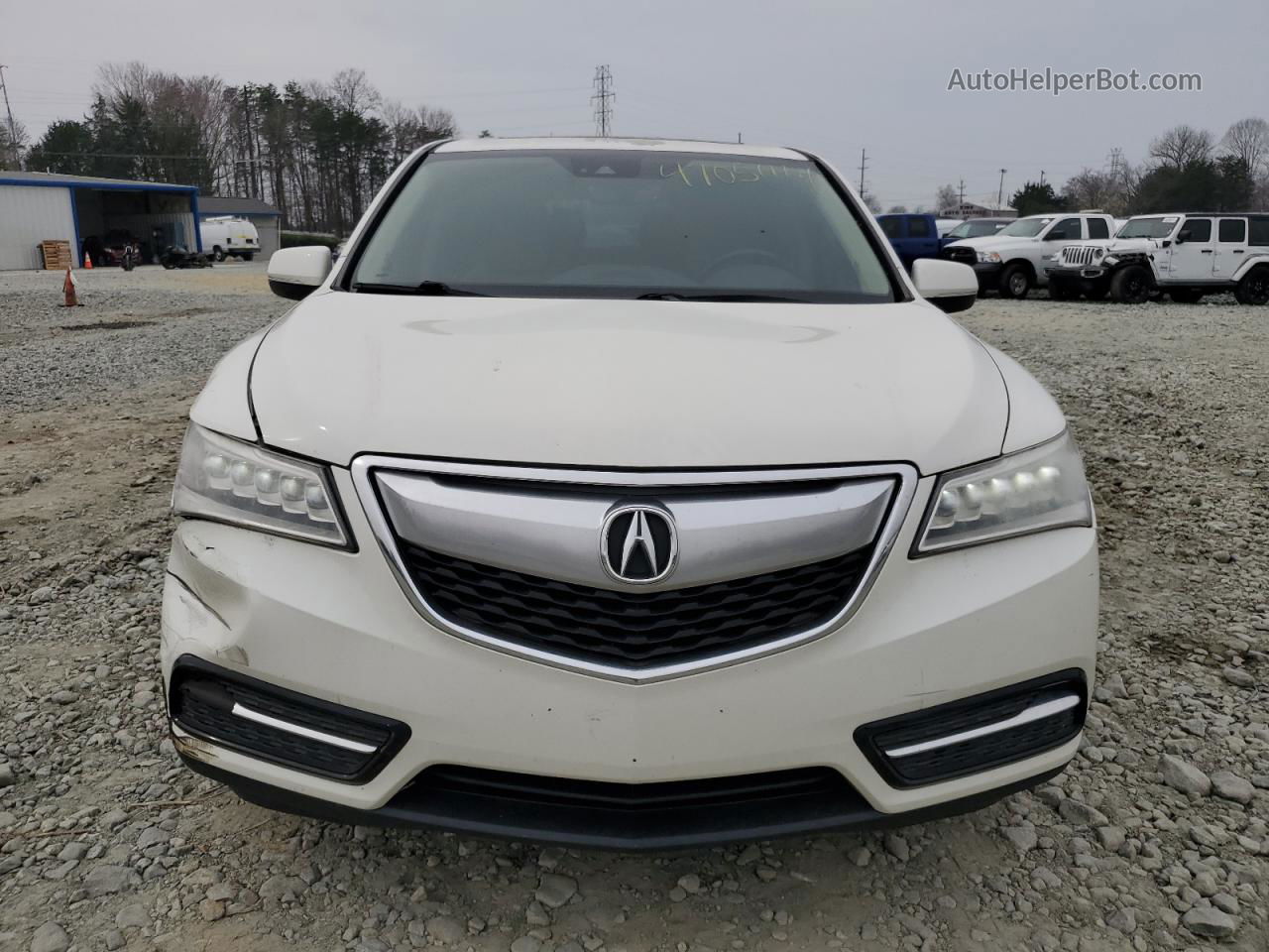 2016 Acura Mdx Technology White vin: 5FRYD4H44GB043823