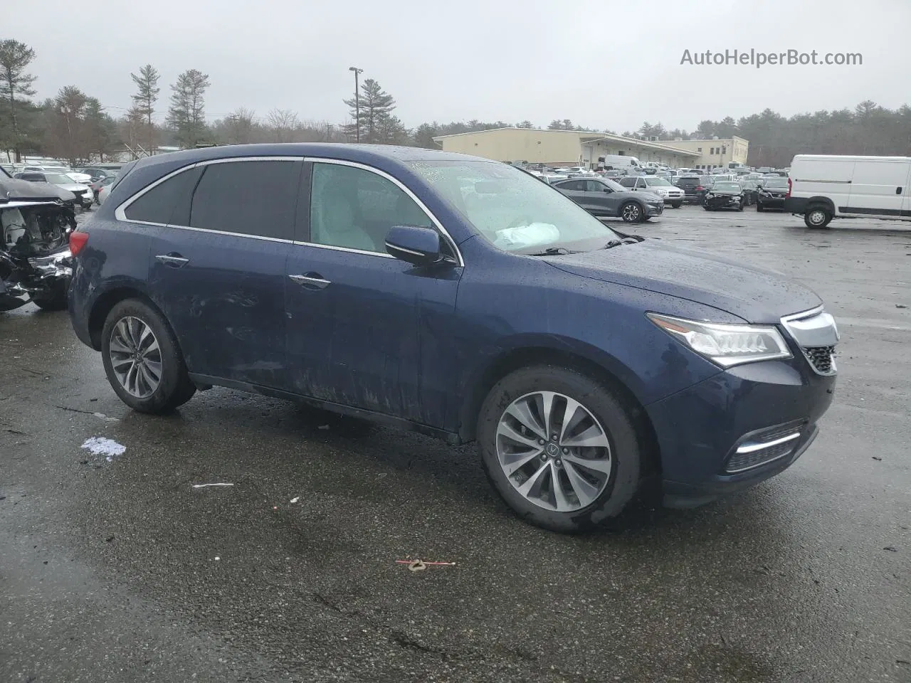 2016 Acura Mdx Technology Синий vin: 5FRYD4H44GB057110