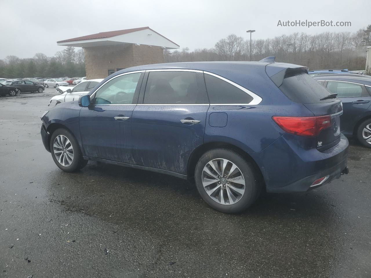 2016 Acura Mdx Technology Синий vin: 5FRYD4H44GB057110