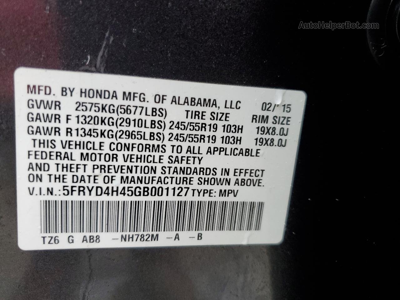 2016 Acura Mdx Technology Угольный vin: 5FRYD4H45GB001127