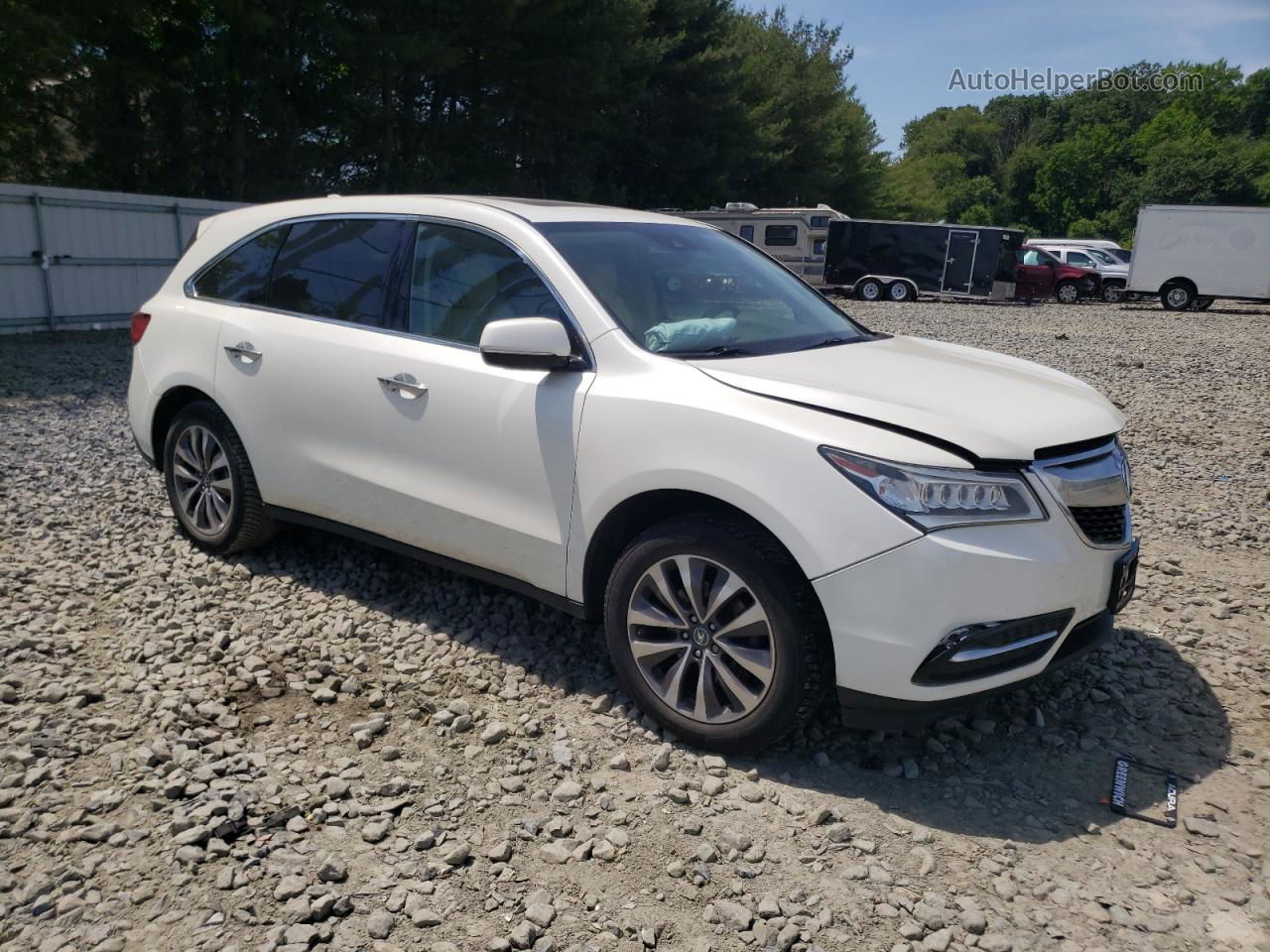 2016 Acura Mdx Technology White vin: 5FRYD4H45GB020986