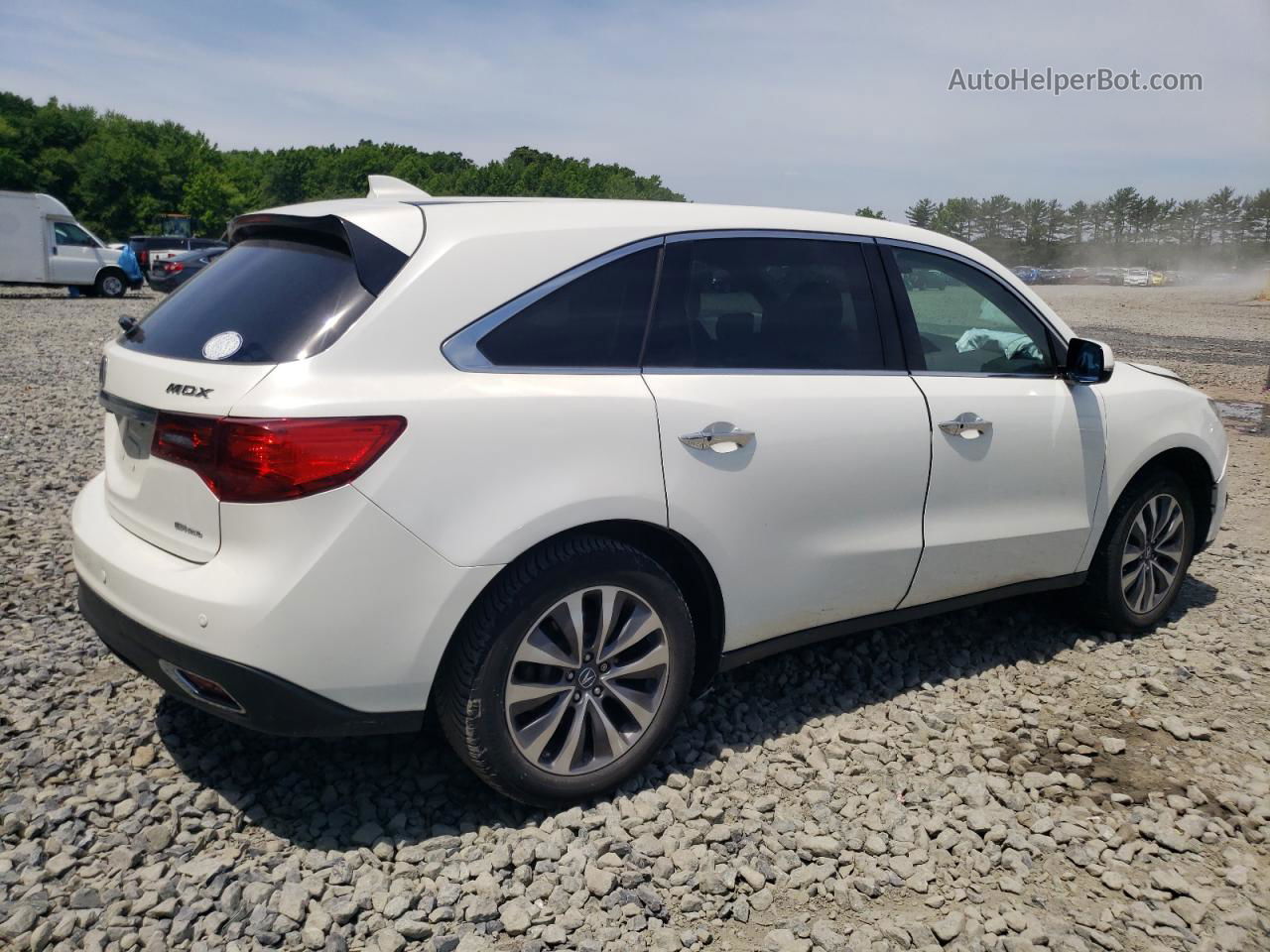 2016 Acura Mdx Technology White vin: 5FRYD4H45GB020986