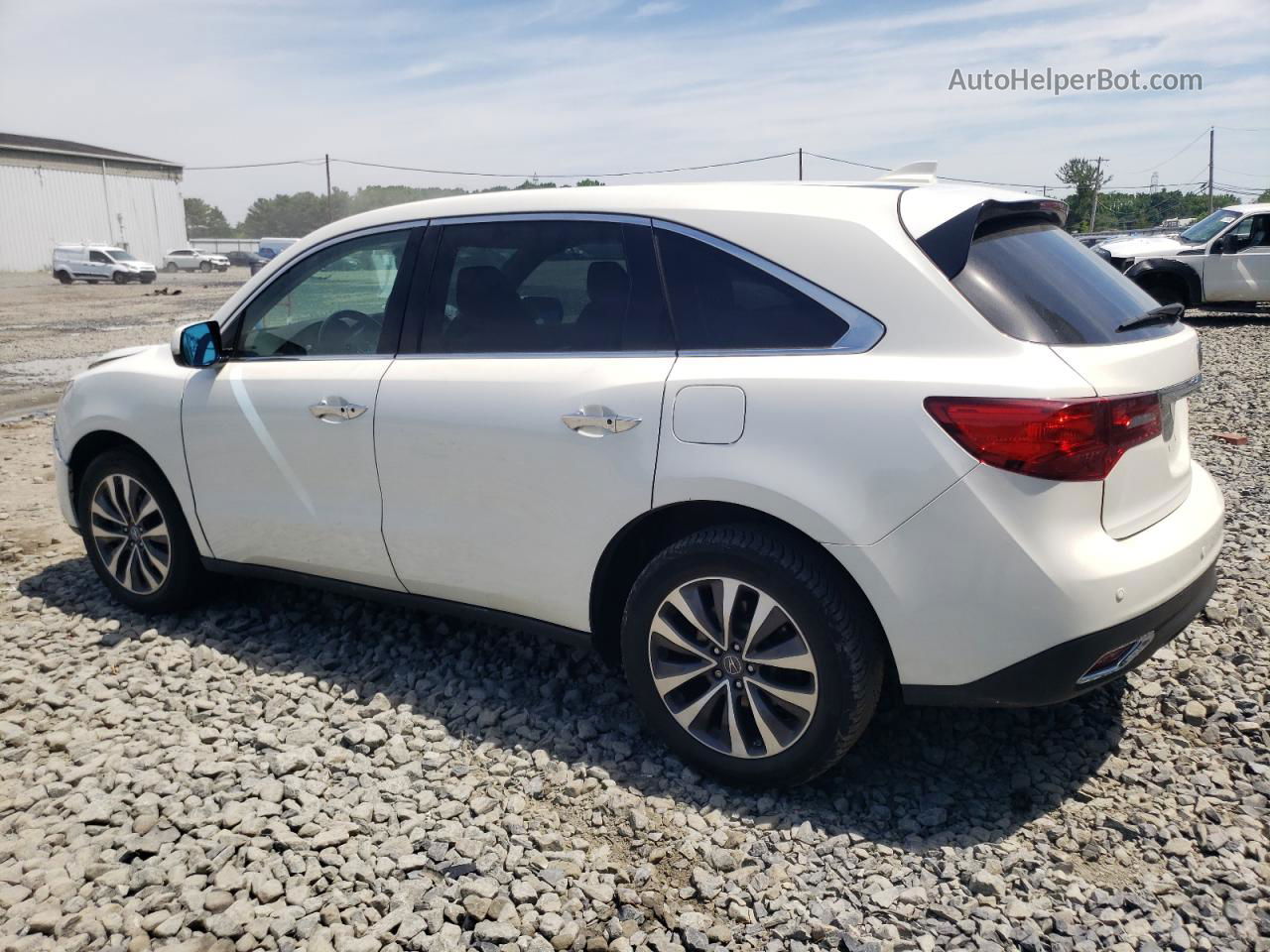 2016 Acura Mdx Technology White vin: 5FRYD4H45GB020986