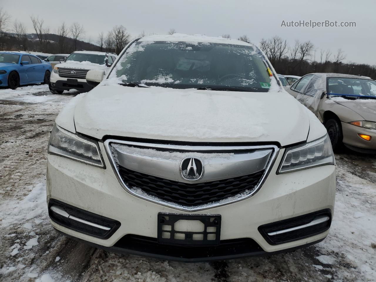 2016 Acura Mdx Technology White vin: 5FRYD4H45GB023550