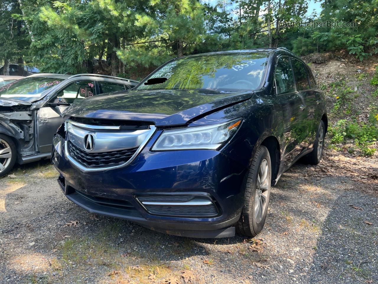 2016 Acura Mdx Technology Blue vin: 5FRYD4H45GB033026