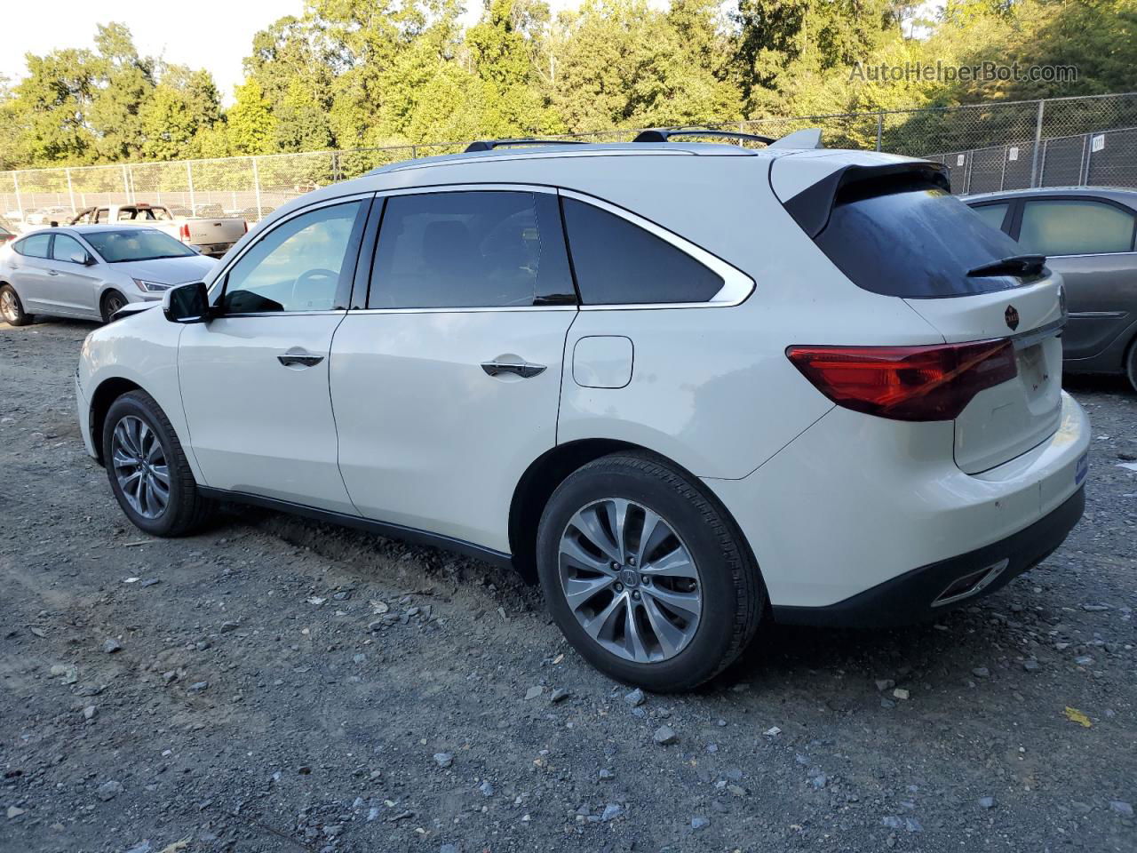 2016 Acura Mdx Technology White vin: 5FRYD4H45GB034550