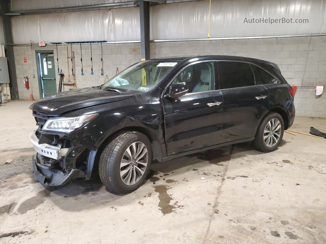 2016 Acura Mdx Technology Черный vin: 5FRYD4H45GB046214