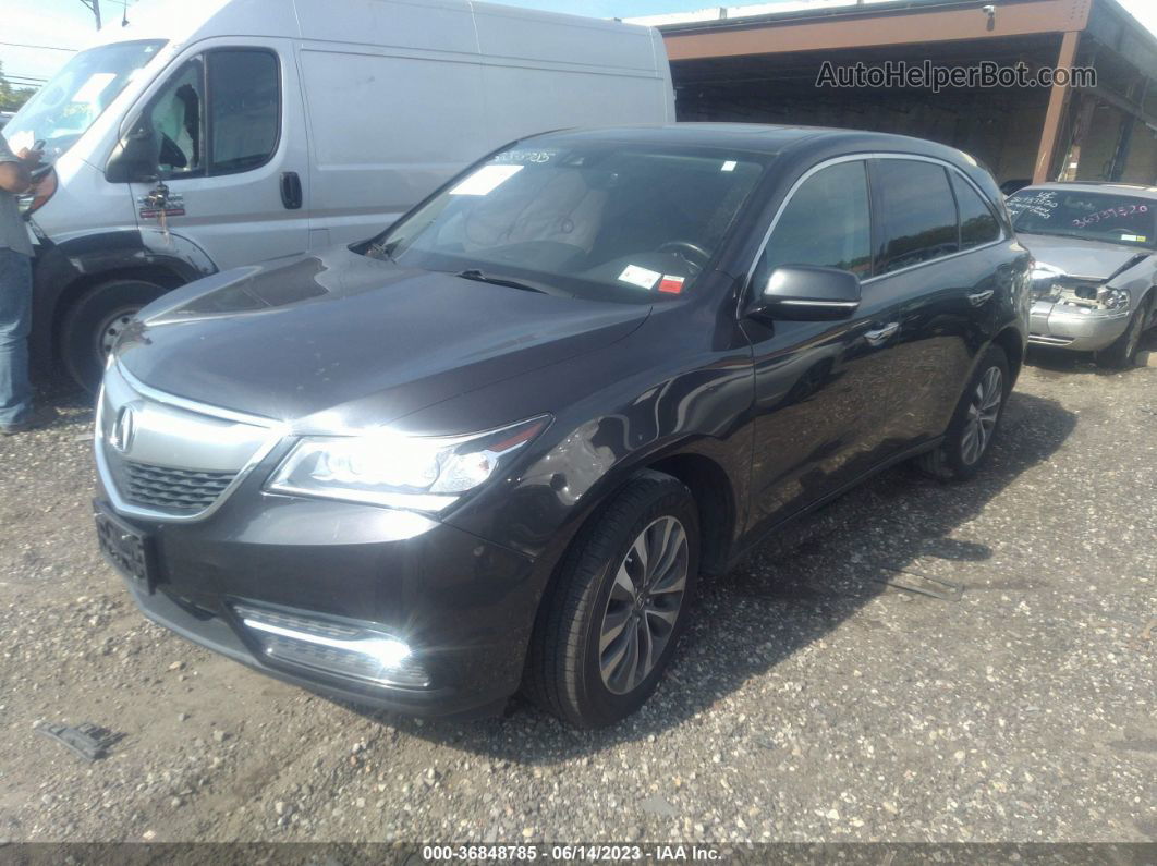 2016 Acura Mdx W/tech/w/tech Серый vin: 5FRYD4H45GB058766