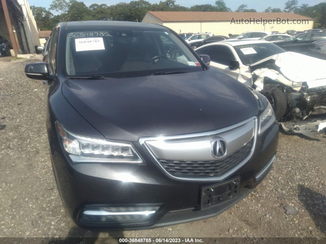 2016 Acura Mdx W/tech/w/tech Серый vin: 5FRYD4H45GB058766