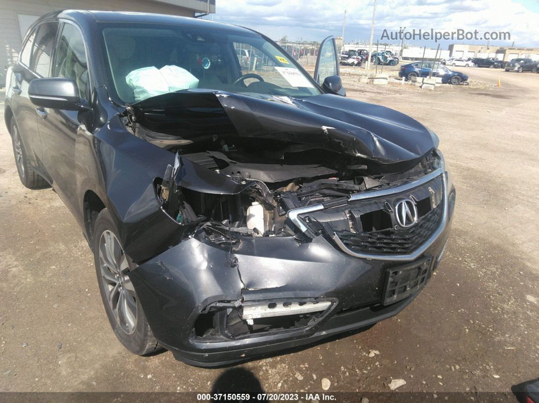 2016 Acura Mdx W/tech/w/tech Серый vin: 5FRYD4H46GB007650