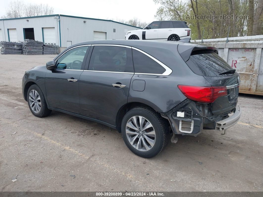 2016 Acura Mdx Technology   Acurawatch Plus Packages/technology Package Gray vin: 5FRYD4H46GB008491