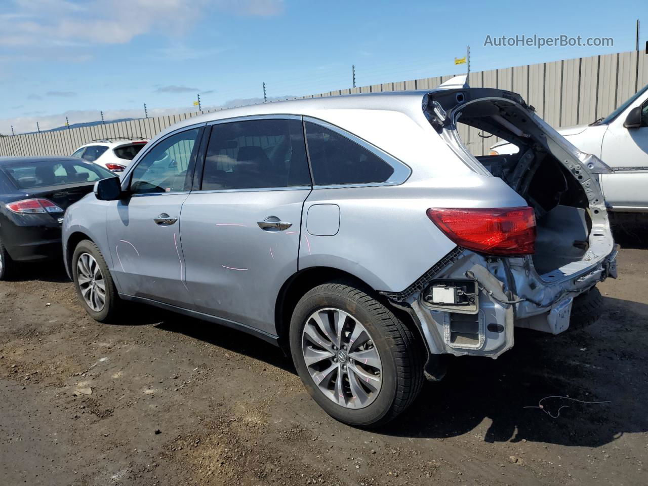 2016 Acura Mdx Technology Silver vin: 5FRYD4H46GB015604