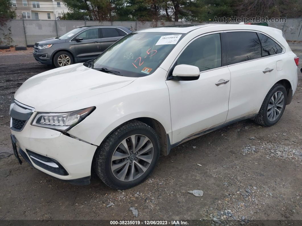 2016 Acura Mdx Technology & Acurawatch Plus Packages/technology Package Белый vin: 5FRYD4H46GB032029