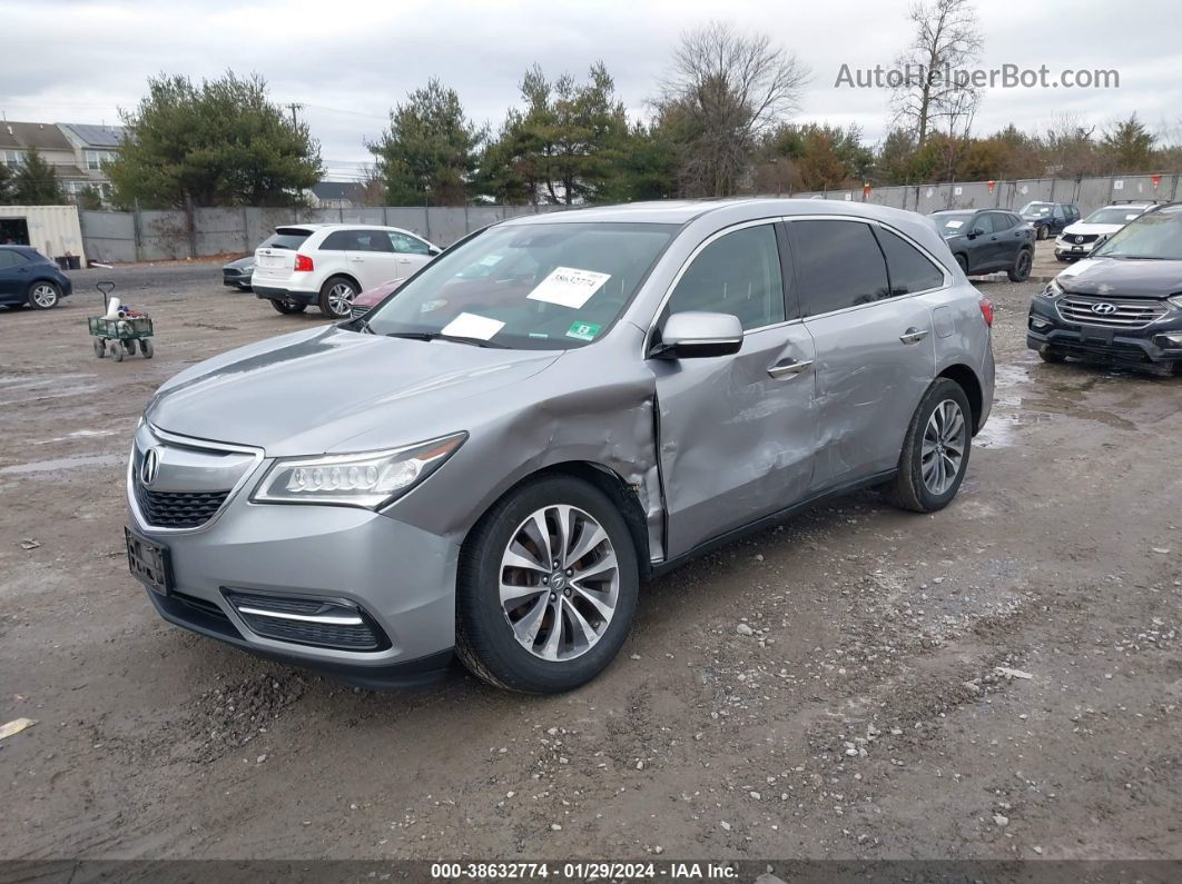 2016 Acura Mdx Tech/w/tech/acurawatch Plus Серебряный vin: 5FRYD4H46GB044164