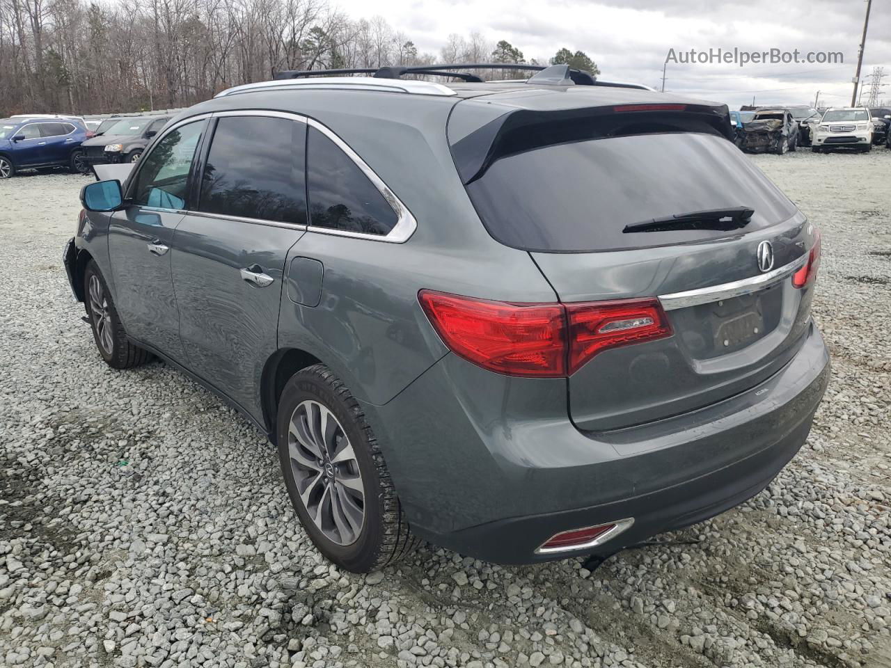 2016 Acura Mdx Technology Зеленый vin: 5FRYD4H46GB045508