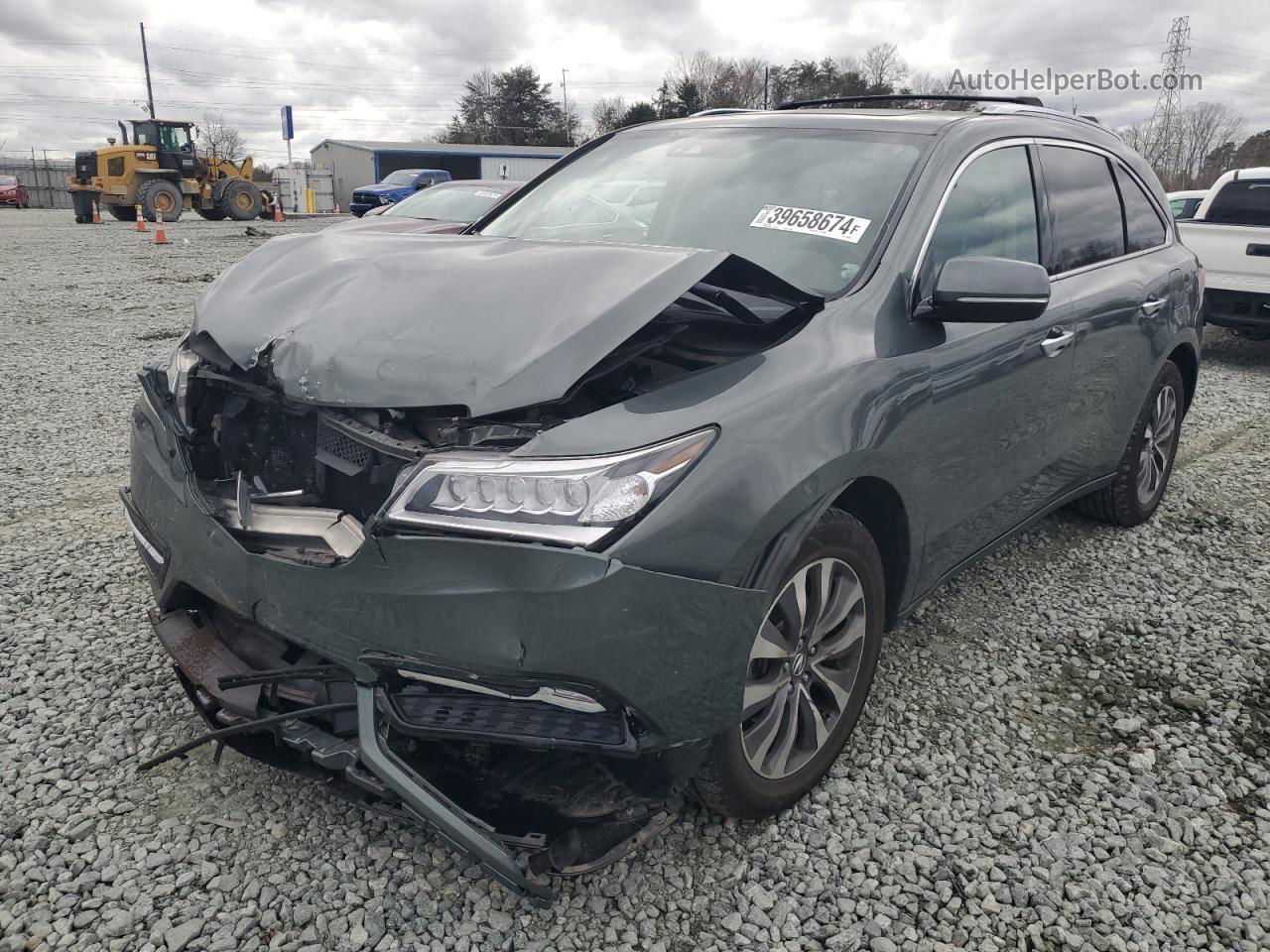 2016 Acura Mdx Technology Green vin: 5FRYD4H46GB045508