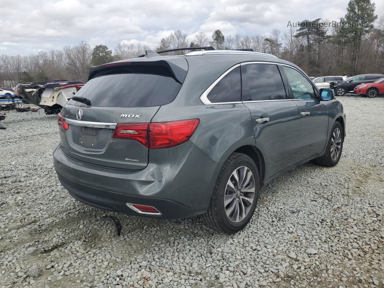 2016 Acura Mdx Technology Green vin: 5FRYD4H46GB045508