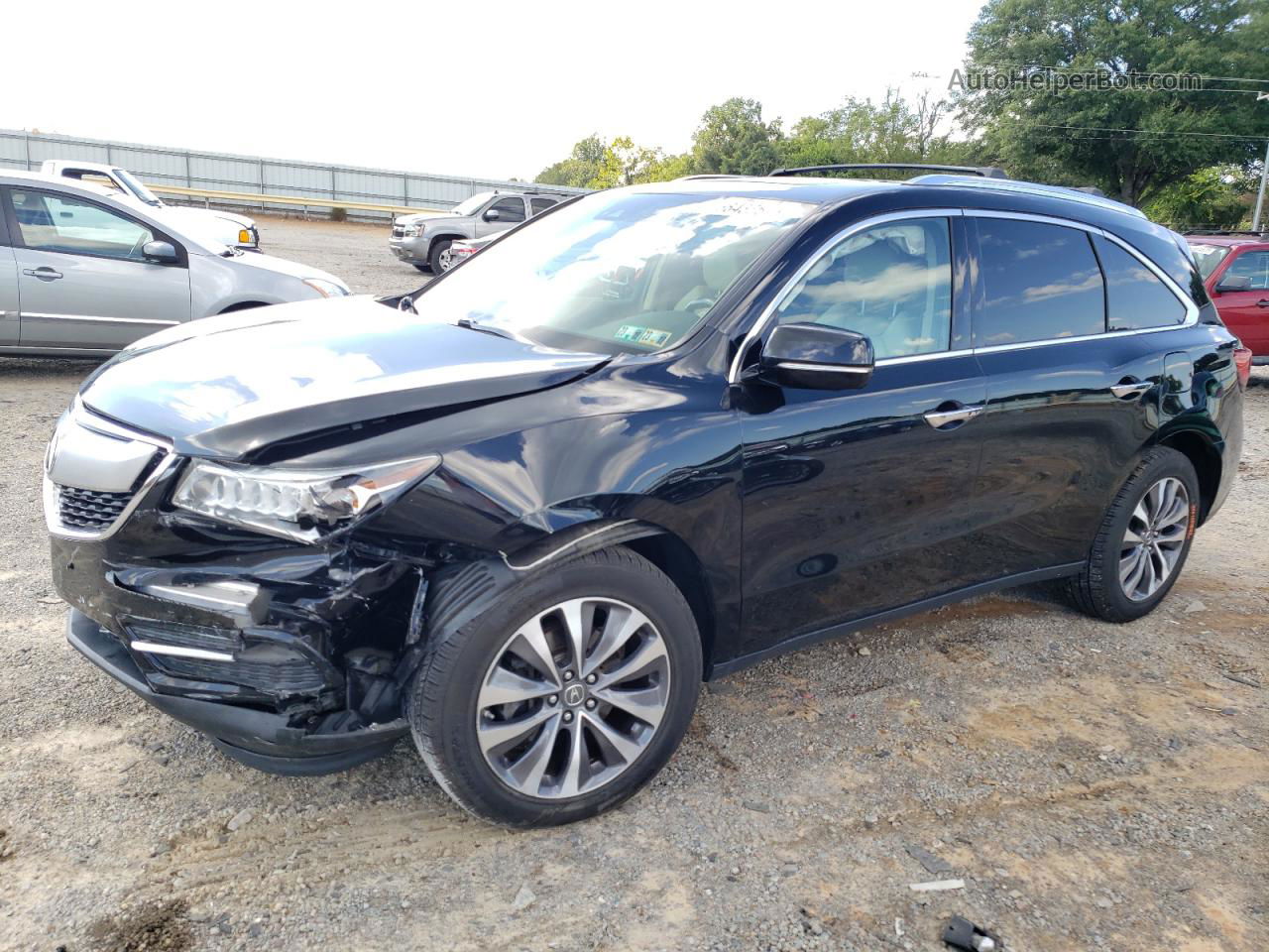 2016 Acura Mdx Technology Black vin: 5FRYD4H46GB046237