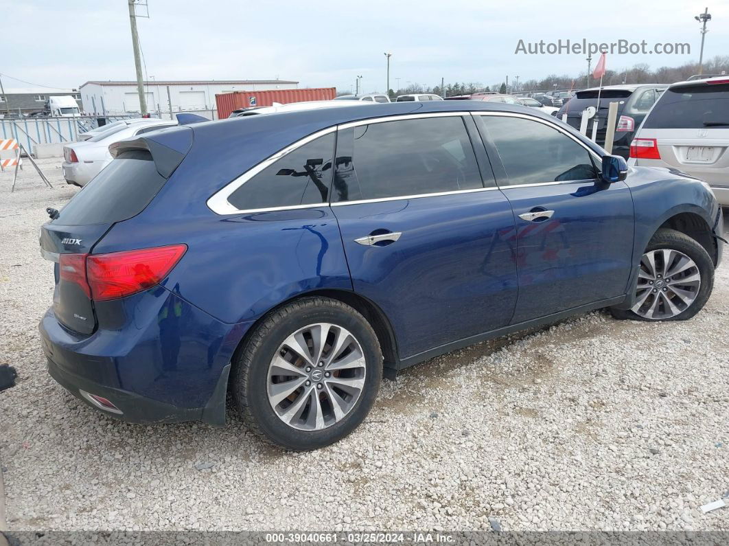 2016 Acura Mdx Technology Blue vin: 5FRYD4H46GB051390