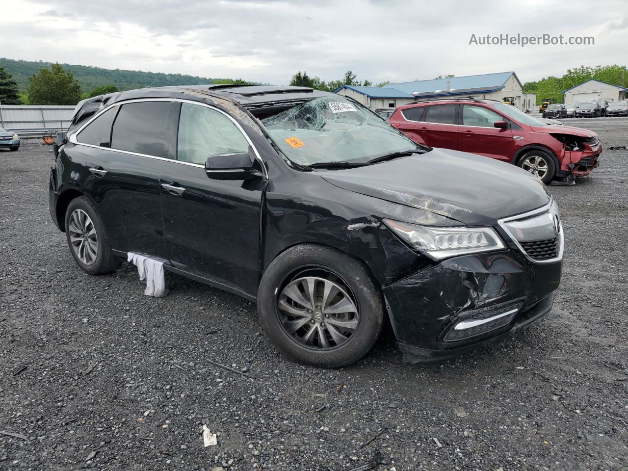 2016 Acura Mdx Technology Black vin: 5FRYD4H47GB022724