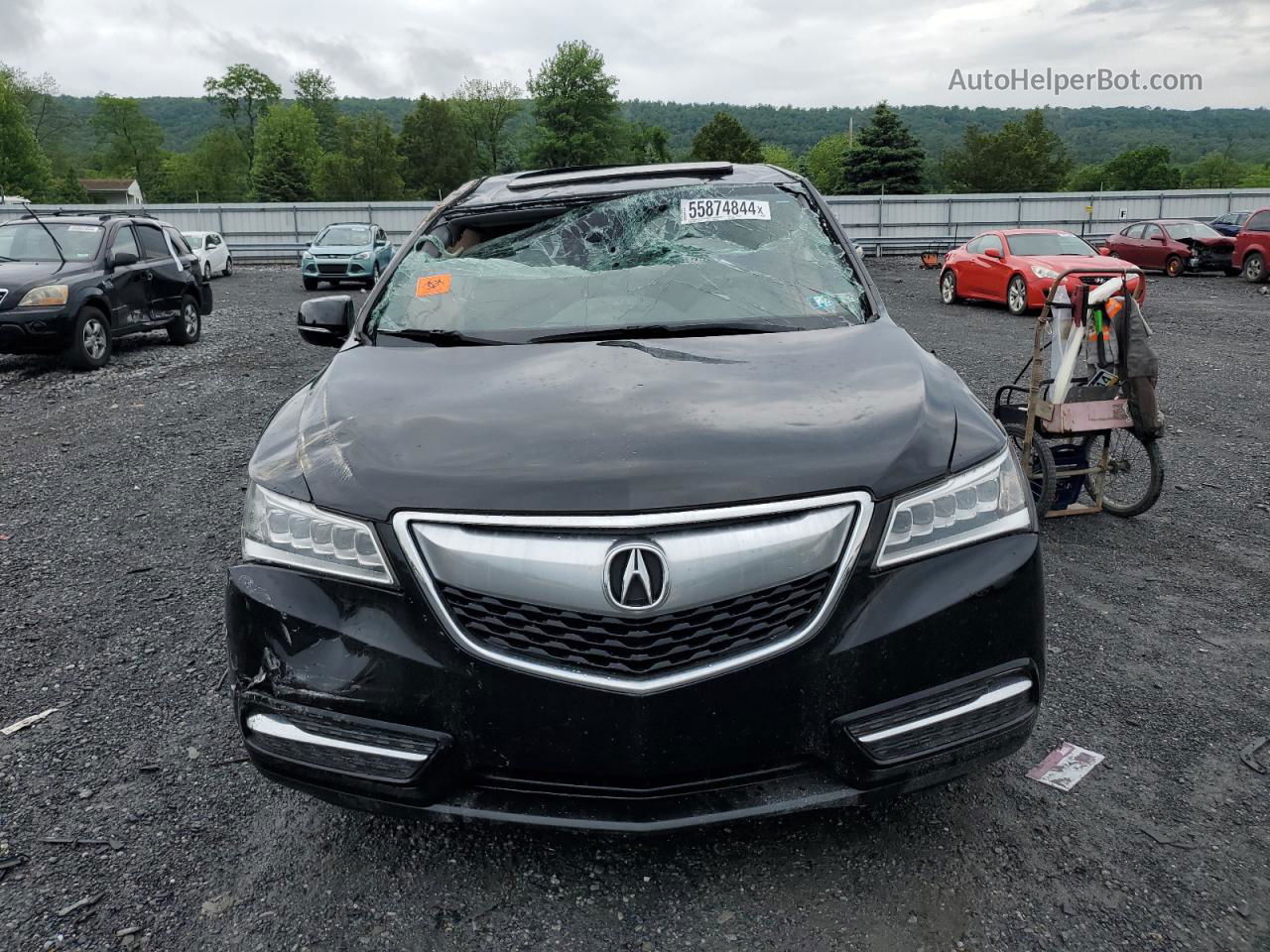 2016 Acura Mdx Technology Black vin: 5FRYD4H47GB022724