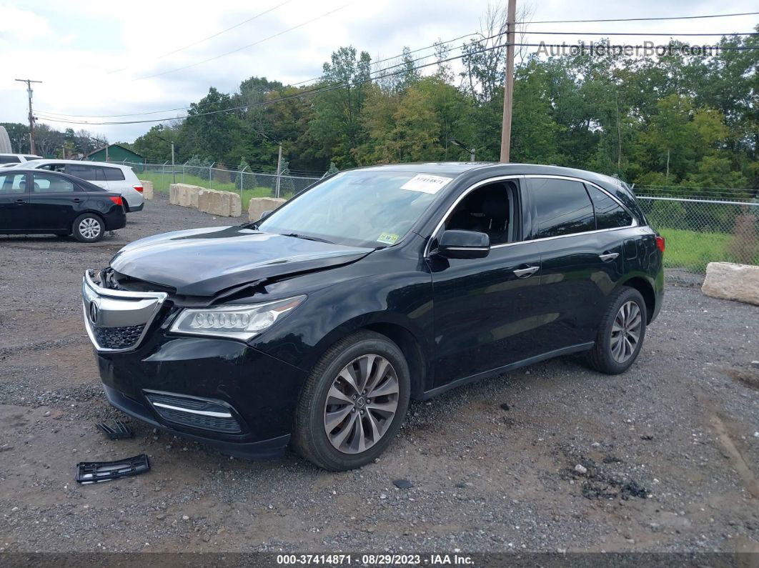 2016 Acura Mdx W/tech/w/tech/acurawatch Plus Черный vin: 5FRYD4H47GB023100