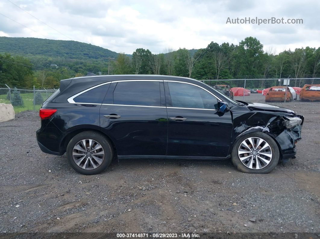 2016 Acura Mdx W/tech/w/tech/acurawatch Plus Black vin: 5FRYD4H47GB023100