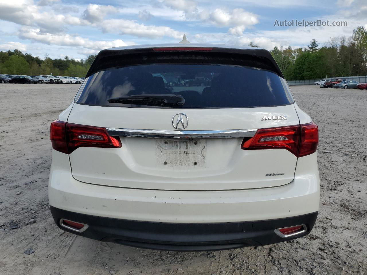 2016 Acura Mdx Technology White vin: 5FRYD4H47GB046800