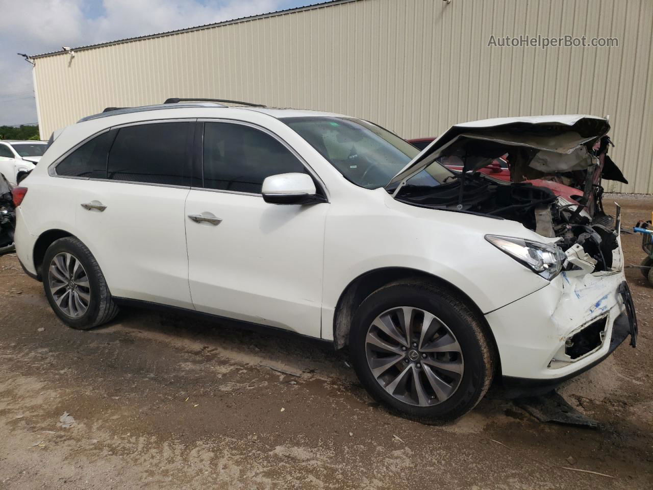 2016 Acura Mdx Technology White vin: 5FRYD4H47GB062947