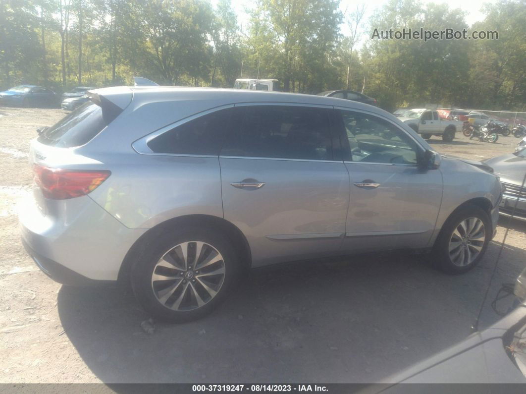 2016 Acura Mdx W/tech/w/tech Silver vin: 5FRYD4H48GB027351