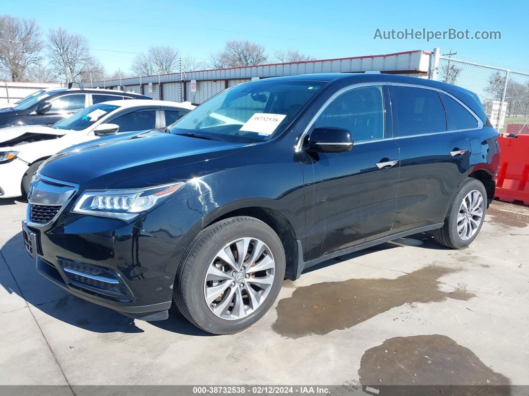 2016 Acura Mdx   Черный vin: 5FRYD4H48GB052170